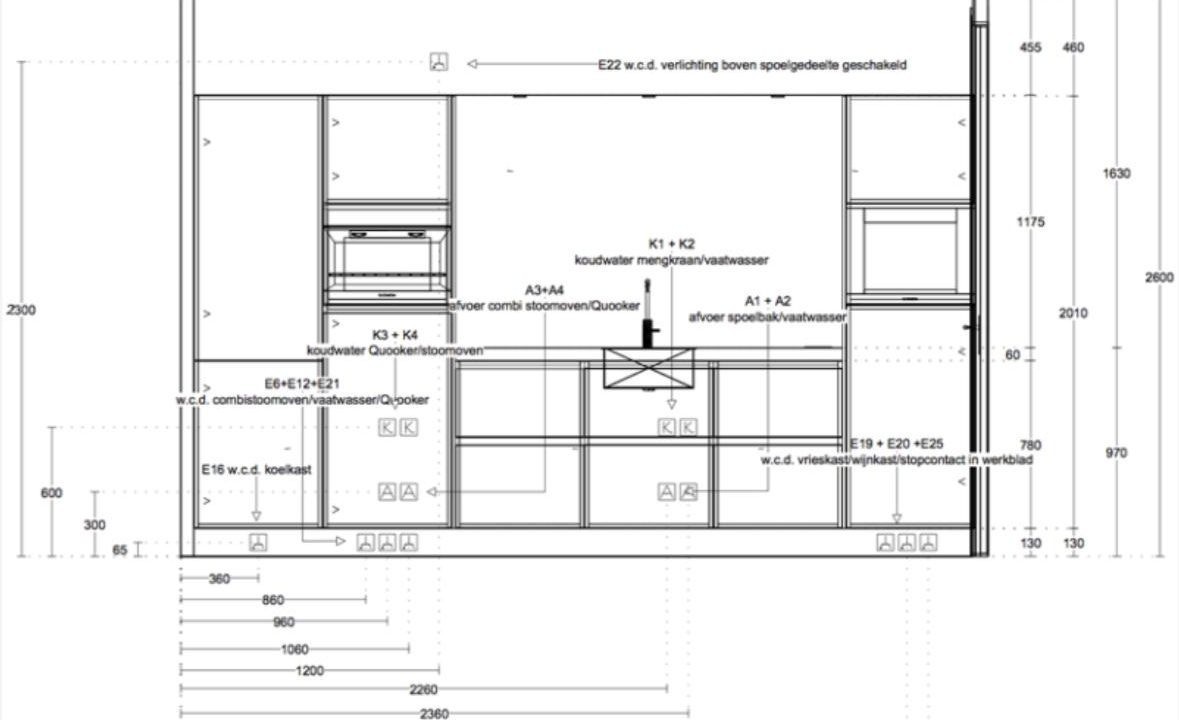 Technische plan keuken -Jazz Electro